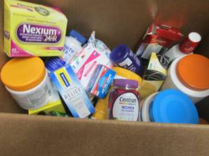 lot 223 image: Box of Assorted Overstock OTC & Sup...