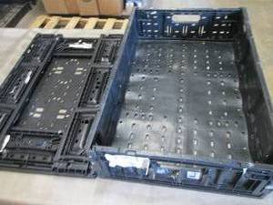 lot 360 image: 2 Folding Plastic Crates 23x15.5x 5...