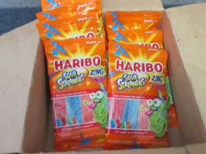 lot 377 image: 8- 3.6 oz Haribo Sour Streamers...
