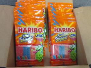 lot 379 image: 12- 3.6 oz Haribo Sour Streamers...