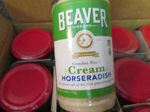 lot 398 image: 12- 4 oz Beaver Cream Horseradish...