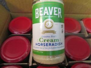 lot 399 image: 12- 4 oz Beaver Cream Horseradish...