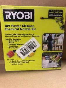 RYOBI EZClean Power Cleaner Chemical Nozzle Kit Customer Returns See Pictures