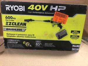 RYOBI 40V HP Brushless EZClean 600 PSI 0.7 GPM Cold Water Electric Power Cleaner (Tool-Only) Customer Returns See Pictures