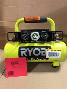 RYOBI ONE 1 Gal. 120 PSI Portable 18V Horizontal Air Compressor ( 0.5 CFM at 90 PSI ) Customer Returns See Pictures
