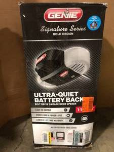 Genie Signature Series 1-14 HPc Ultra-Quiet Belt Drive Garage Door Opener with Battery Backup  Customer Returns See Pictures
