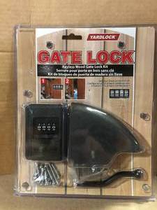 YARDLOCK Keyless Gate Lock Kit, Black Customer Returns See Pictures
