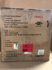 StyleWell Black Modern Frame with White Matte Gallery Wall Picture Frames (Set of 4)  Customer Returns See Pictures