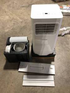 Vissani 5,000 BTU 115-Volt Portable Air Conditioner for 150 sq. ft. Rooms with Dehumidifier and Remote in White    Customer Returns See Pictures