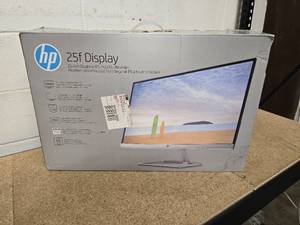 lot 37 image: HP 25 inch Diagonal IPS, Full HD, Ultra-Slim Monitor in box