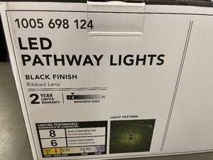 lot 3 image: Hampton Bay Solar LED Pathway Lights - 10 Pack