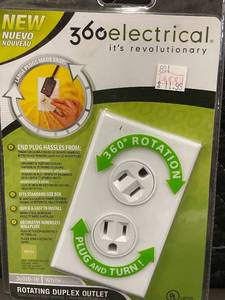 lot 21 image: Four Pack of 360 Electrical Rotating Duplex Outlets