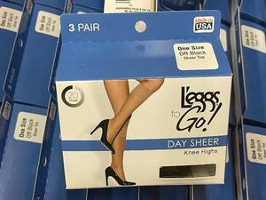 lot 25 image: back room - Leggs To Go Day Sheer Knee Highs - 36 Pairs