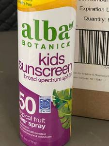 lot 36 image: Alba Botanica Kids Sunscreen Spray SPF 50 - 6 x 6oz Cans