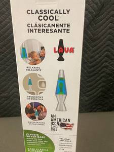 lot 109 image: Lava Lamp 14.5 Inch Classic Silver Base