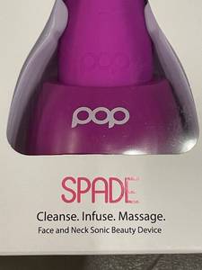 lot 205 image: Pop Sonic Spade Face and Neck Sonic Beauty Device - Set of 2