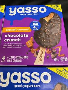 C - Yasso Sea Salt Caramel Chocolate Crunch Greek Yogurt Bars - Lot of 4