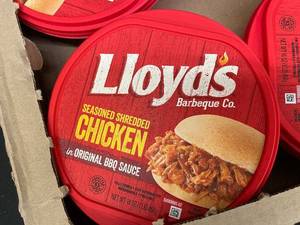 D - Lloyds Seasoned Shredded Chicken in Original BBQ Sauce (6 Tubs, 16 OZ Each)