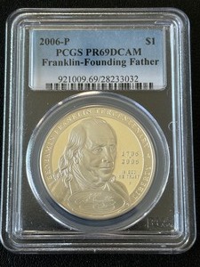 2006-P Franklin-Founding Father Silver Dollar Proof PCGS PR69 Deep Cameo