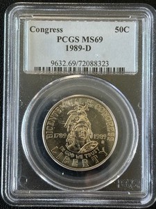 1989-D Congress Half Dollar PCGS MS69