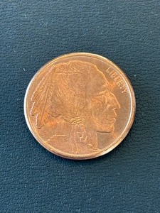 1 Ounce .999 Fine Copper Round Buffalo