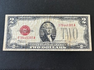 1928 F Red Seal $2 Dollar Bill
