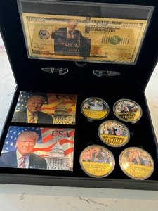 Trump Coins, Cards, and .999 Gold Foil Bill