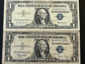 (2) $1 Dollar Silver Certificates