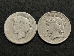 1923 and 1924 Peace Dollars