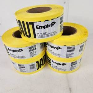 Lot Of Five Empire Caution Tape 3 x 1,000 New