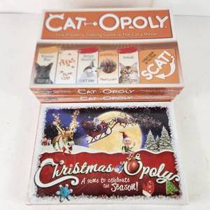 Lot Of Three New Sealed Board Games Three Cat-Opoly And Christmas-Opoly