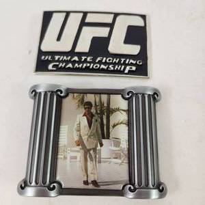 Lot Of Two Metal Belt Buckles Al Pacino White Suit And UFC Ultimate Fighting Championship