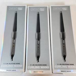 3 Conair Infiniti Pro Curling Wand 1-12 Silicone Shine