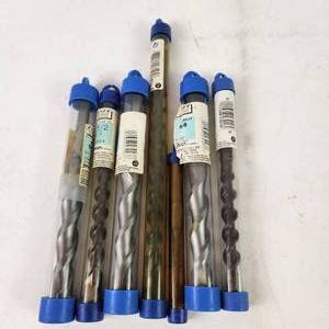 Lot Of Seven New Hammer Drill Bits 3 58 x 6 Two 12 x 6 One 12 x 9 One 316 x 4