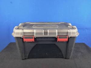 lot 91 image: Husky Tool Box 26x 16x 15 Plus Painting and Drywall Contents&nbsp