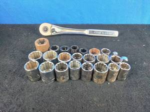 lot 97 image: 12 Socket Set Craftsman and Others