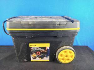 lot 99 image: Stanley Tool Box with Wheels and Extractible Handle&nbsp