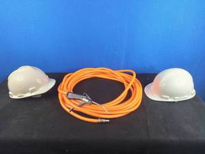 lot 100 image: Two Hardhats and One Air Hose 38 ID