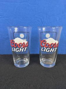 lot 101 image: Set of 2 Coors Light Drinking Glasses