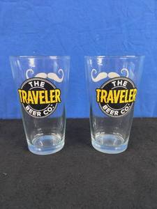 lot 110 image: Set of 2 Traveler Beer Company Drinking Boots&nbsp
