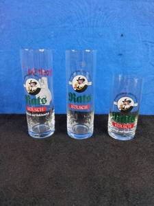 lot 113 image: Set of 3 Rats Kolsch Sampler Beer Glasses