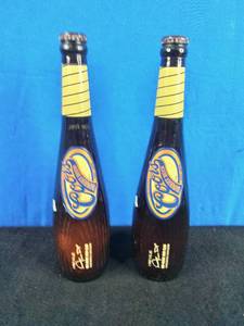 lot 117 image: Two Limited Edition Coors Baseball Bat Banquet Beer Bottles