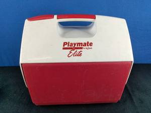 lot 119 image: Red White Igloo Playmate Elite Cooler