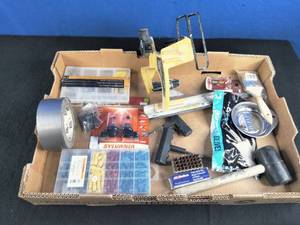 lot 123 image: Tools and Accessories Anchors, Bulbs, 3M, Tape, Etc.