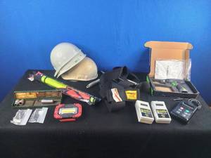 lot 143 image: Assorted Garage Items Hard Hats, Sockets, Flags, Etc.&nbsp