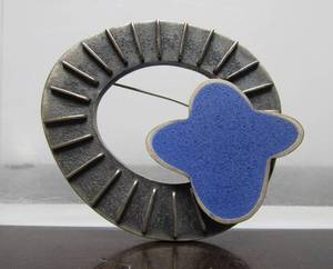 Large Sculptural Modernist Sterling Silver Brooch