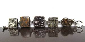 Outstanding Sterling Silver Modernist Box Bracelet - Signed Blair