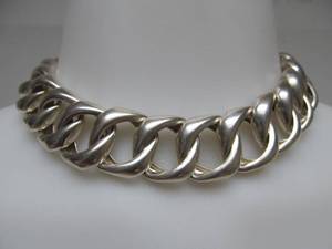 Large Heavy Thick Sterling Silver Chain Necklace