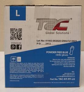 lot 7 image: GLOBAL SOLUTIONS TAC BRAND- Powder Free Nitrile Gloves (10 Boxes)  Size LG - NEW