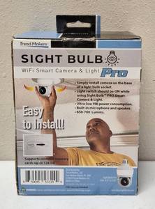 lot 29 image: Trend Makers  Sight Bulb  (1) WiFi Smart Camera & Light Pro Bulb  650 - 700 Lumen  & Speaker